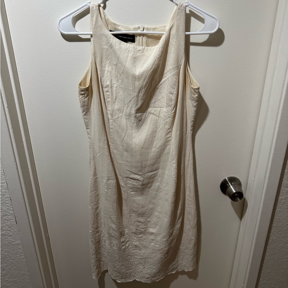 Jones New York Cream Mini Dress